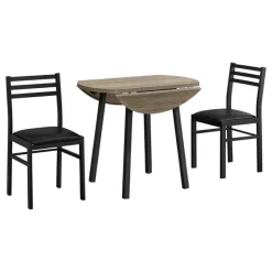 Monarch Dining set - 3pcs set / top / black metal