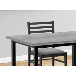 Monarch Dining set - 5pcs set / top / black metal