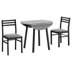 Monarch Dining set - 3pcs set / top / black metal