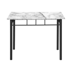 Monarch Dining set - 5pcs set / marble top / black metal