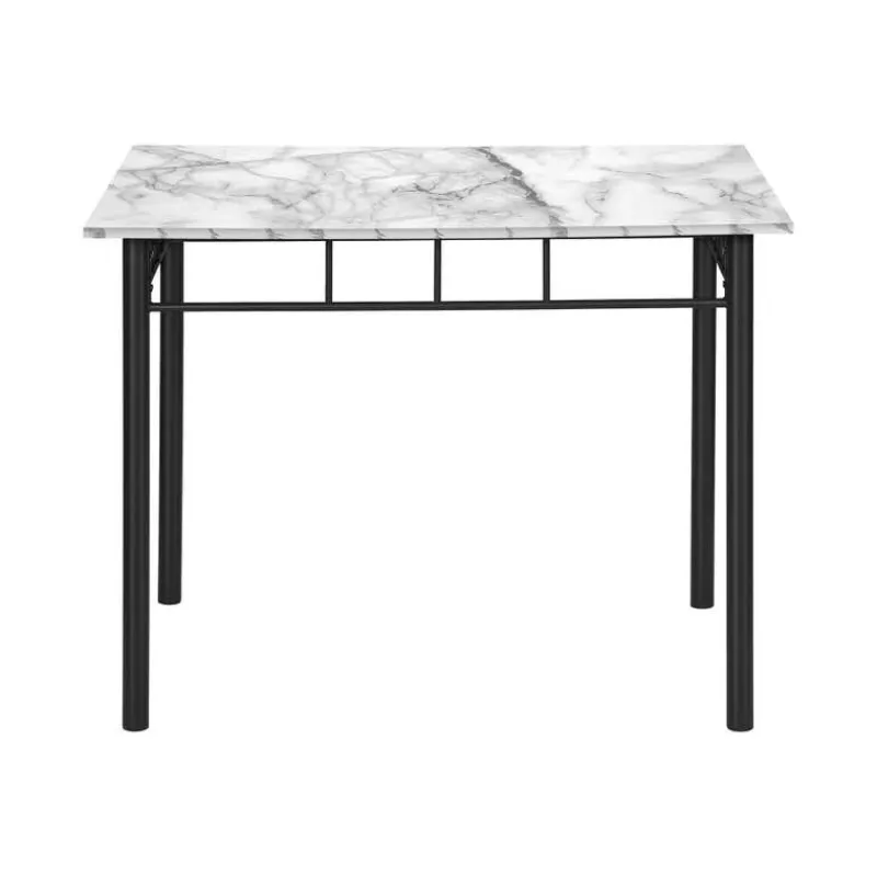 Monarch Dining set - 5pcs set / marble top / black metal
