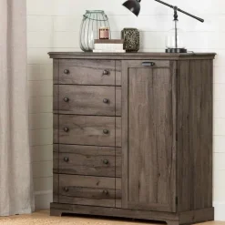 Meubles South Shore Door Chest With 5 Drawers - South Shore