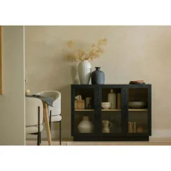 Meubles South Shore 3-Door Glass-Front Buffet - South Shore