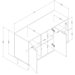 Meubles South Shore 2-Door Sideboard - South Shore