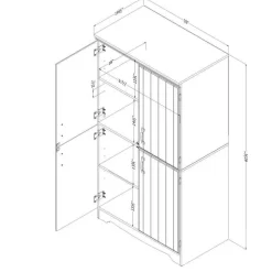 Meubles South Shore 4-Door Storage Cabinet - South Shore