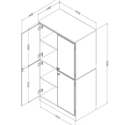 Meubles South Shore 4-Door Storage Cabinet - South Shore