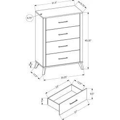 Monarch 4-Drawer Chest