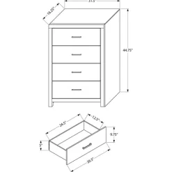Monarch 4-Drawer Chest