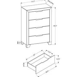 Monarch 4-Drawer Chest