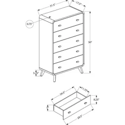 Monarch 5-Drawer Chest