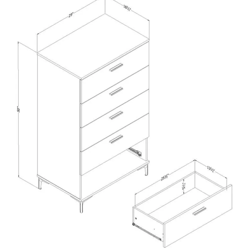 Meubles South Shore 5-Drawer Chest - South Shore