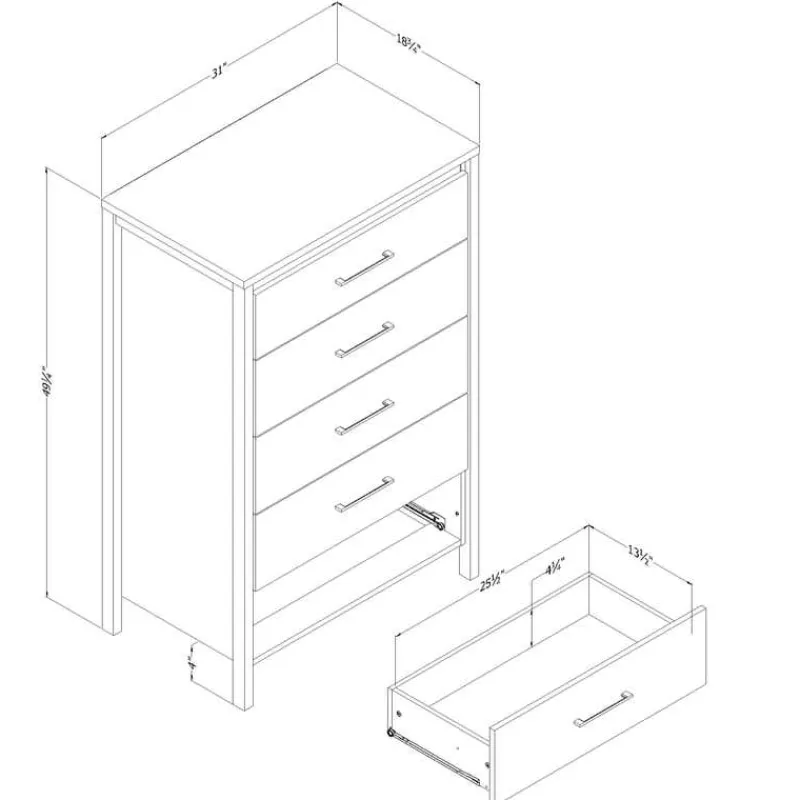 Meubles South Shore 5-Drawer Chest - South Shore