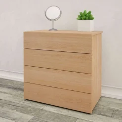 Nexera 4-drawer chest, natural maple -