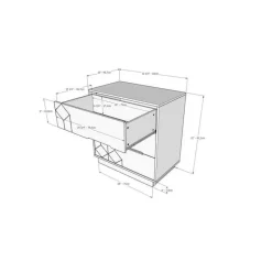 Nexera 3-Drawer Chest, -