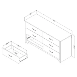 Meubles South Shore 6-Drawer Double Dresser - South Shore