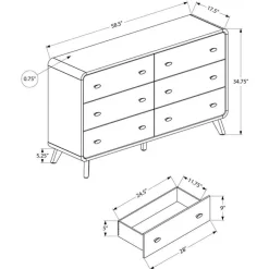 Monarch 6-Drawer Dresser