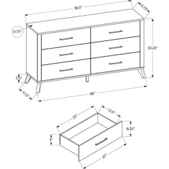 Monarch 6-Drawer Dresser