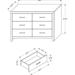 Monarch 6-Drawer Dresser