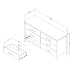 Meubles South Shore 6-Drawer Dresser - South Shore