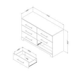 Meubles South Shore 6-Drawer Dresser - South Shore
