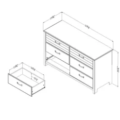 Meubles South Shore 6-Drawer Dresser - South Shore