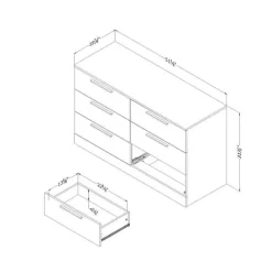 Meubles South Shore 6-Drawer Dresser - South Shore