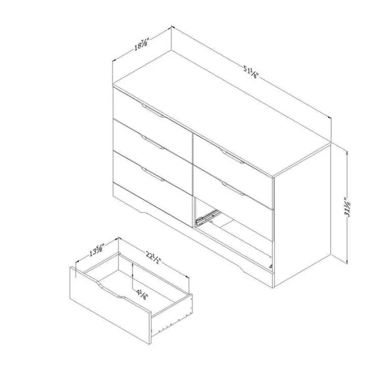Meubles South Shore 6-Drawer Dresser - South Shore