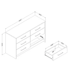 Meubles South Shore 6-Drawer Dresser - South Shore