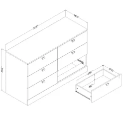 Meubles South Shore 6-Drawer Dresser - South Shore