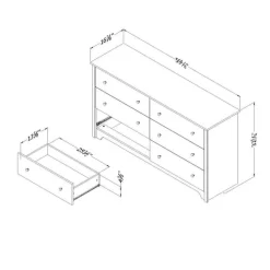 Meubles South Shore 6-Drawer Dresser - South Shore