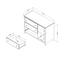 Meubles South Shore 3-Drawer Dresser with Baskets - South Shore