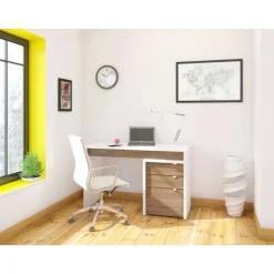 Nexera 3-Drawer Filing Cabinet + Desk -