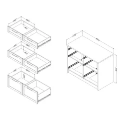 Meubles South Shore 6-Drawer Kitchen Island - South Shore