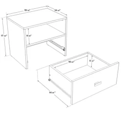 SUA-V 1-Drawer Nightstand