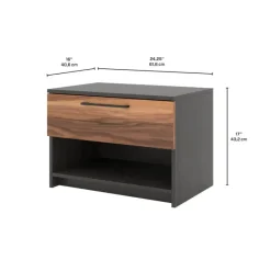 MEQ 1-Drawer Nightstand