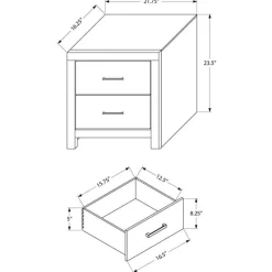 Monarch 2-Drawer Nightstand -