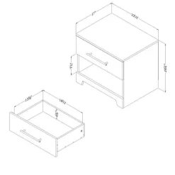 Meubles South Shore 1-Drawer Nightstand - South Shore