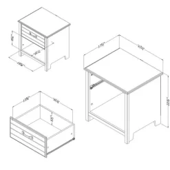 Meubles South Shore 1-Drawer Nightstand - South Shore