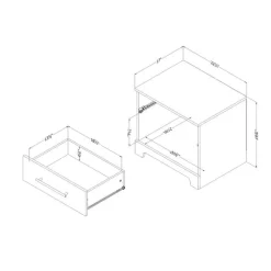 Meubles South Shore 1-Drawer Nightstand - South Shore