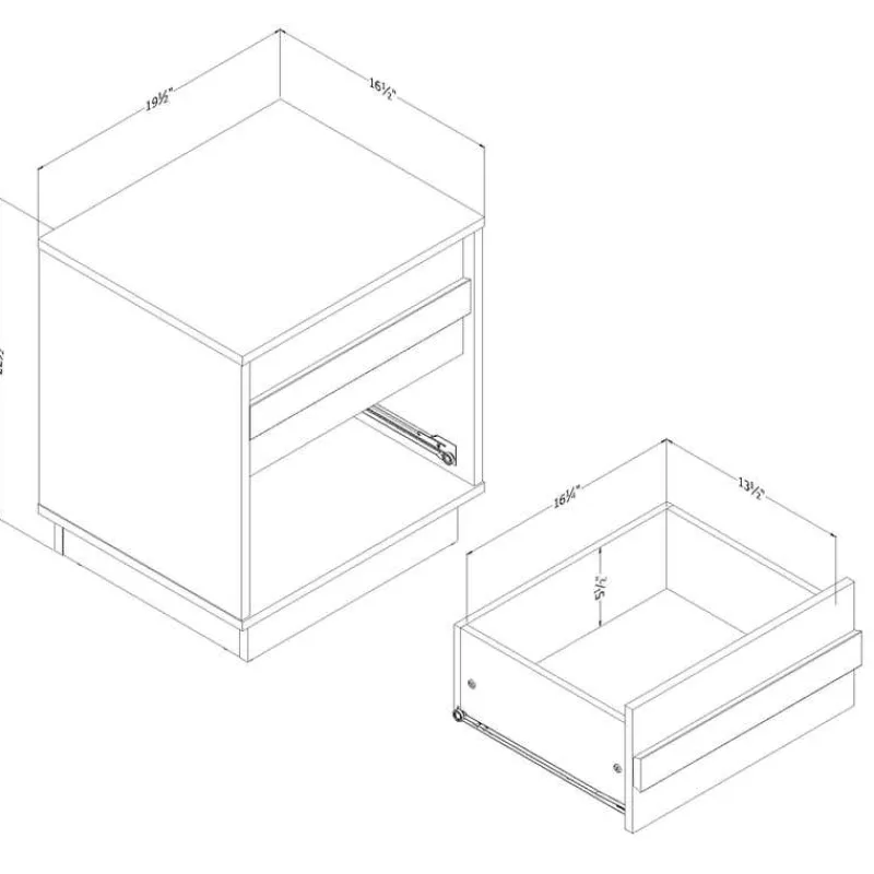 Meubles South Shore 2-Drawer Nightstand - South Shore