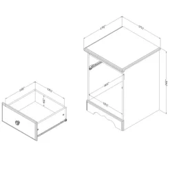 Meubles South Shore 1-Drawer Nightstand - South Shore