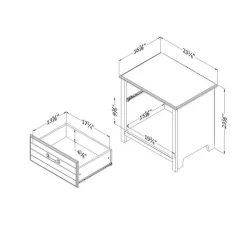 Meubles South Shore 1-Drawer Nightstand - South Shore