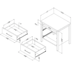 Meubles South Shore 2-Drawer Nightstand - South Shore