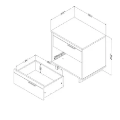 Meubles South Shore 2-Drawer Nightstand - South Shore