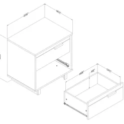 Meubles South Shore 2-Drawer Nightstand - South Shore