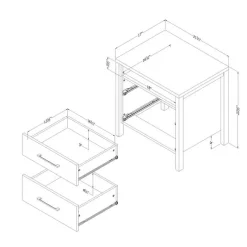 Meubles South Shore 2-Drawer Nightstand - South Shore