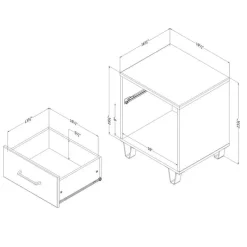 Meubles South Shore 1-Drawer Nightstand - South Shore
