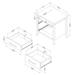 Meubles South Shore 2-Drawer Nightstand - South Shore