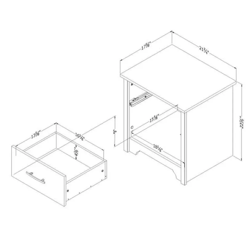 Meubles South Shore 1-Drawer Nightstand - South Shore