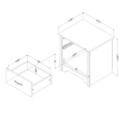 Meubles South Shore 1-Drawer Nightstand - South Shore